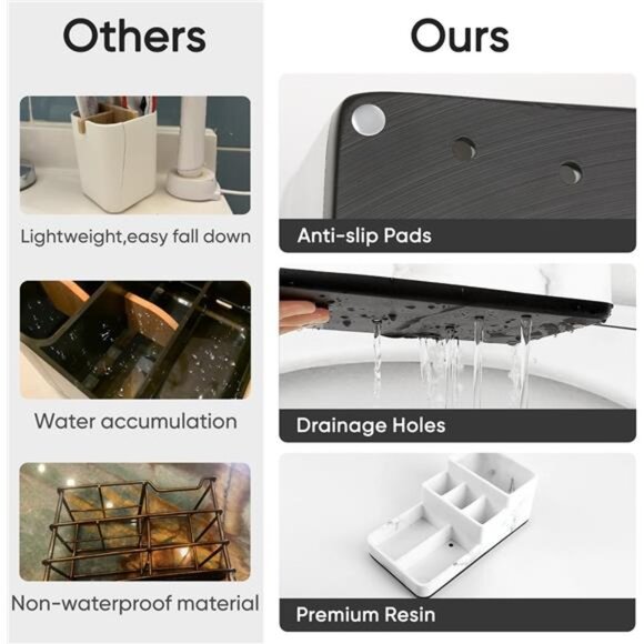 Toothbrush Holder Bathroom Organizer Countertop - Picture 2 of 7